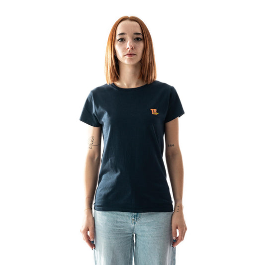 T-Shirt col rond en jersey de coton biologique - bleu navy