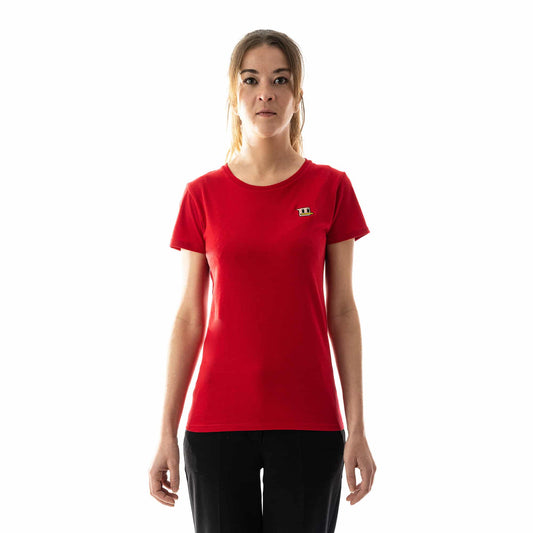 T-Shirt col rond en jersey de coton biologique - rouge